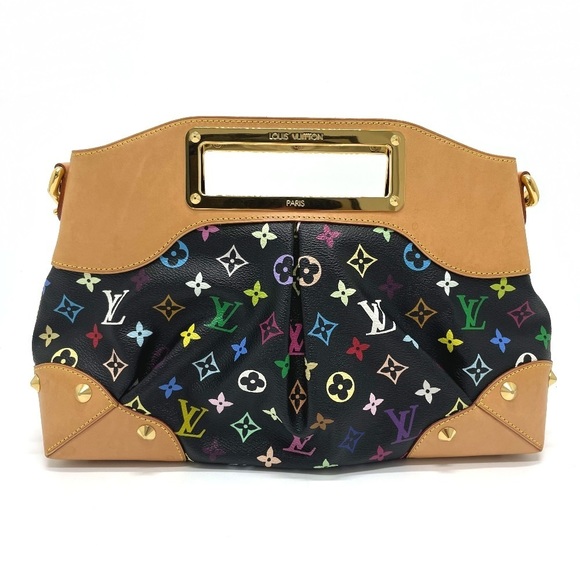 Louis Vuitton Monogram Multicolor Judy MM Shoulder Bag Noir Black - Picture 1 of 8